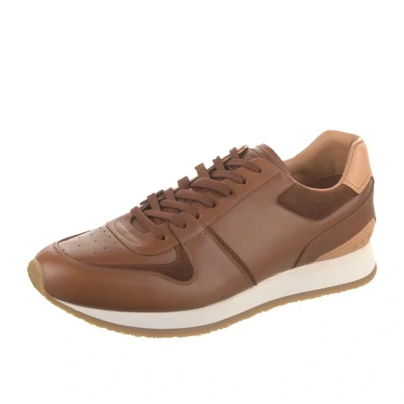Louis Vuitton Tan Leather Lace Up Low Top Sneakers - Picture 3 of 5